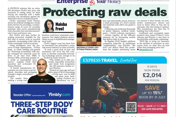 Daily Express article on protecting raw materials